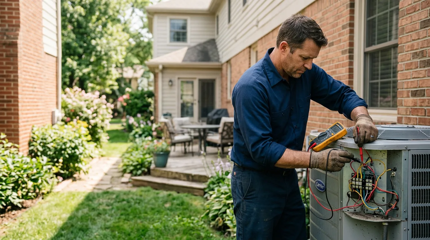 HVAC technician working near Norwich, OH